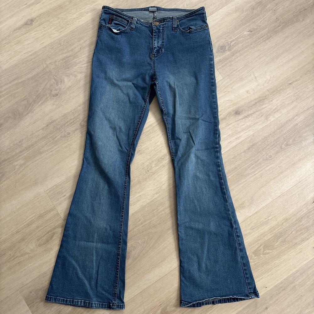 Mudd Jeans womens y2k flare bell bottom hippie disco vintage blue embroidered 9